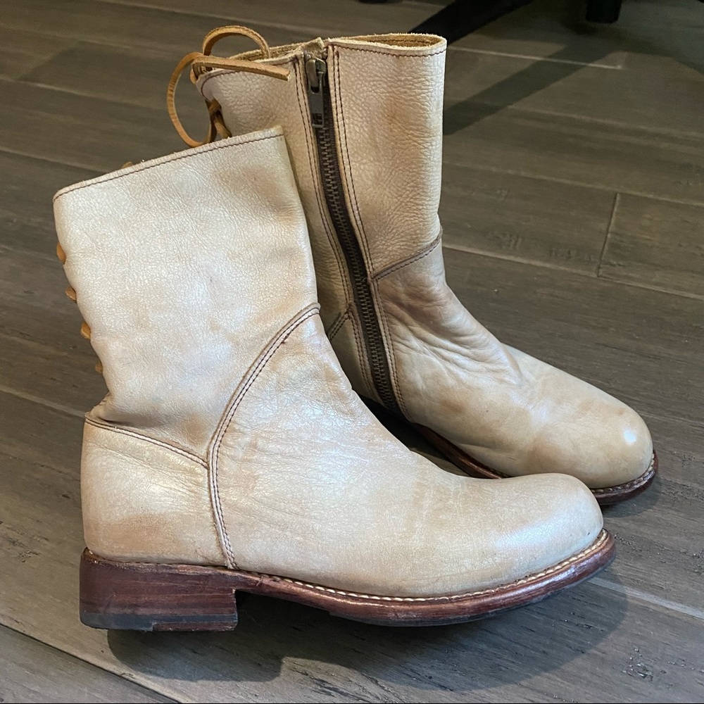 Bed Stu Newark Lace-Back Leather Boots